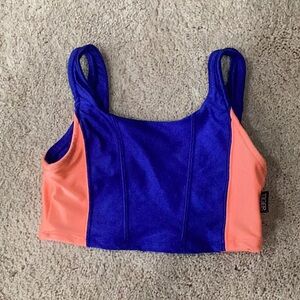 Tiger Friday radiance duchess crop top - thunderbird